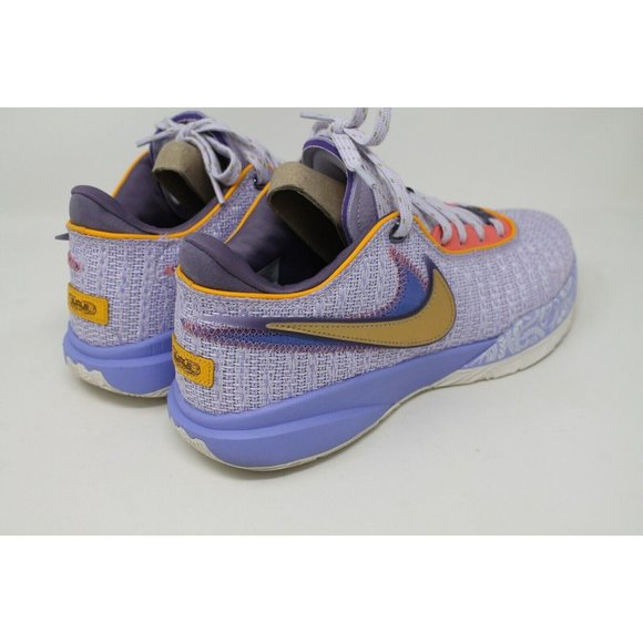 Nike LeBron XX 20 Violet Frost Metallic Gold DJ5423-500 Men's RARE Size 18 NEW - Picture 10 of 11
